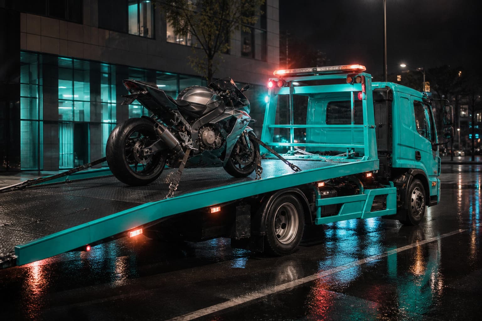 Motosiklet çeken çekici